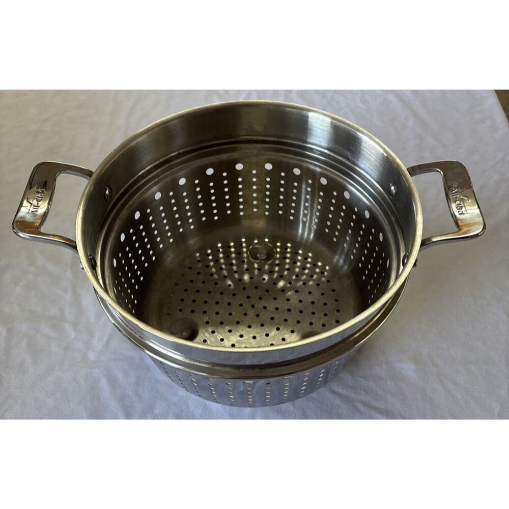 All-Clad Stainless Steel Pasta Steamer Insert 11" Colander Strainer Basket